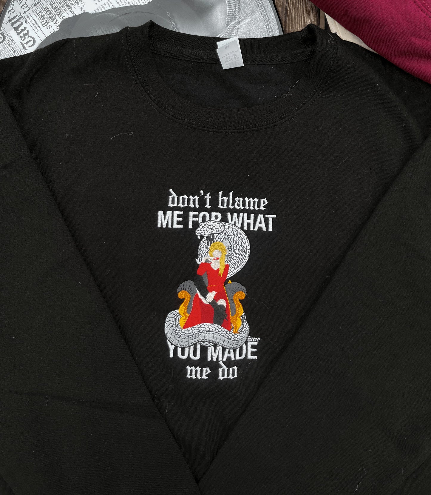 Don't Blame Me X LWYMMD Embroidered Sweatshirt or T Shirt